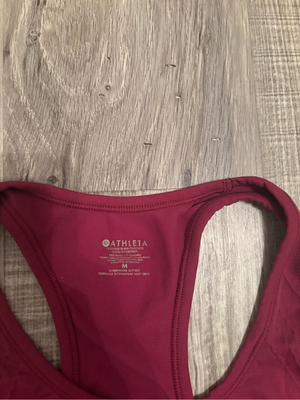 Athleta Maroon Racerback Tank Top - Picture 2 of 2